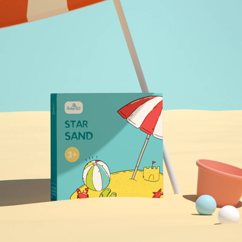 Play Sand BabyGo 1 кг Крытый игровой песок Дети DIY игрушки натуральный латекс развивающие без пигмента глина волшебный пляж Космический песок для детей - Цвет: Play Sand