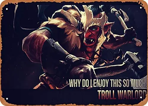 

Metal Sign - Dota 2 Dota 2 Troll Warlord Warri - 8 x 12 Vintage Look Tin Plate