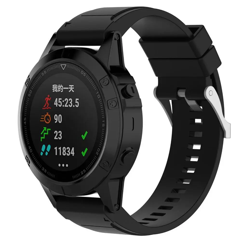 

26mm Silicone Easy fit Watchband for Garmin Fenix 6X 5X Plus Watch Quick Release Wrist Band For Garmin 3 3 HR Strap