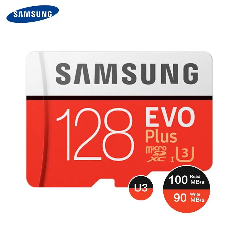 SAMSUNG карта памяти Micro SD карты памяти EVO Plus 256 ГБ 128 Гб 64 Гб 100 МБ/с. SDXC C10 U3 UHS-I, мicro SD, TF карта 32 ГБ для смартфонов и планшетных ПК