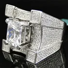 FDLK 2020 Новые мужские и женские модные украшения Принцесса огранка 2CT белый кристалл Cz обручальное кольцо Размер 5 6 7 8 9 10 11 12