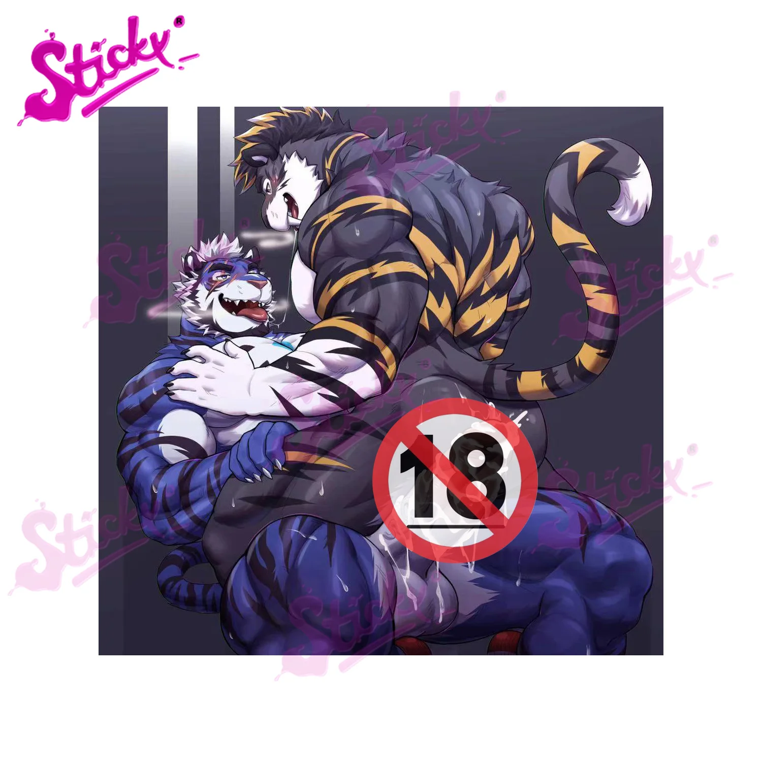 Липкий пикантные меховые искусство тигра аниме автомобиля стикер наклейка для