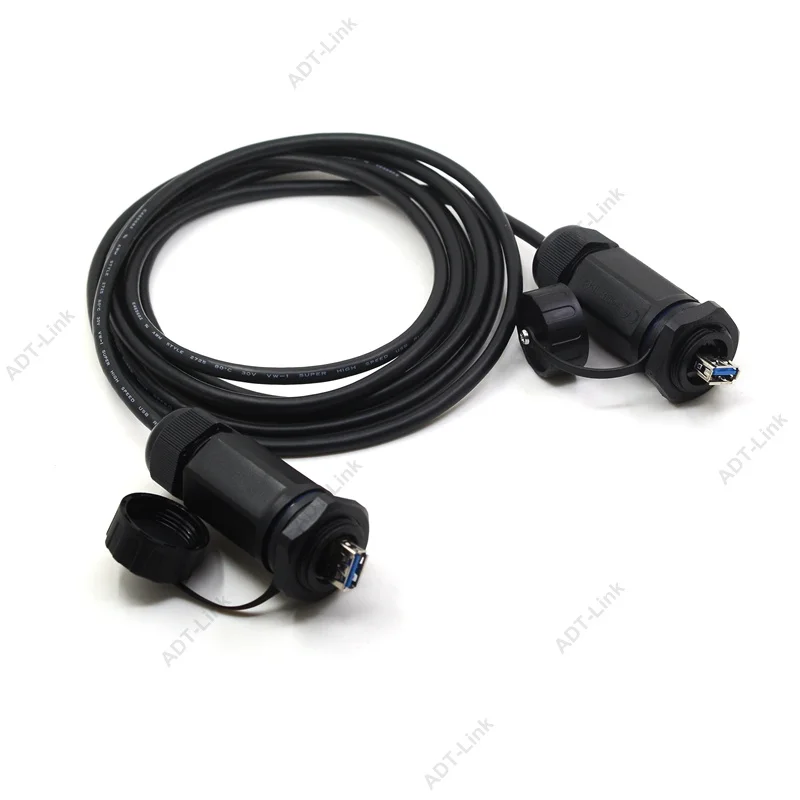 USB 3.0 Waterproof Connector Cable IP68 M25 socket & plug Male Female Adapter both ends Cables 0.5m /1m /3m | Электроника