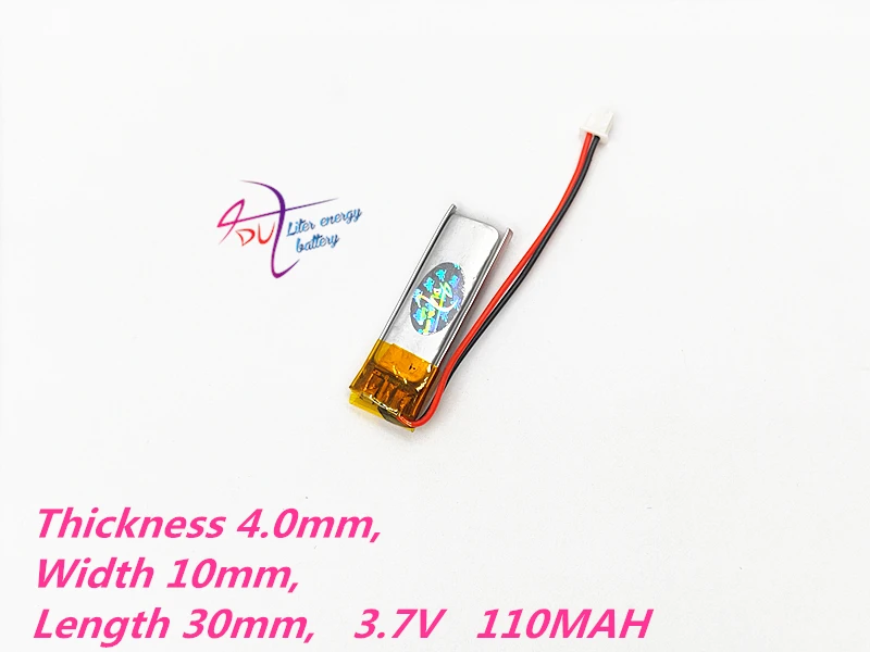 JST ZH 1 5 мм 2-контактный 3 7 в 110 мАч литий-полимерный аккумулятор 401030 для Mp3 GPS PSP bluetooth