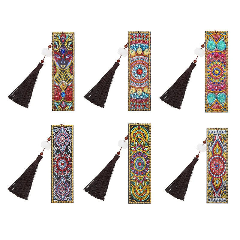 Сделай сам алмазная живопись особой формы кожа искусственная закладки для книг