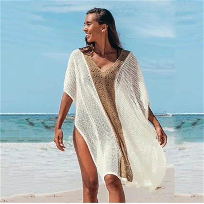 

Женское ажурное бикини Hirigin, Прозрачное платье контрастных цветов для купальников, лето 2021