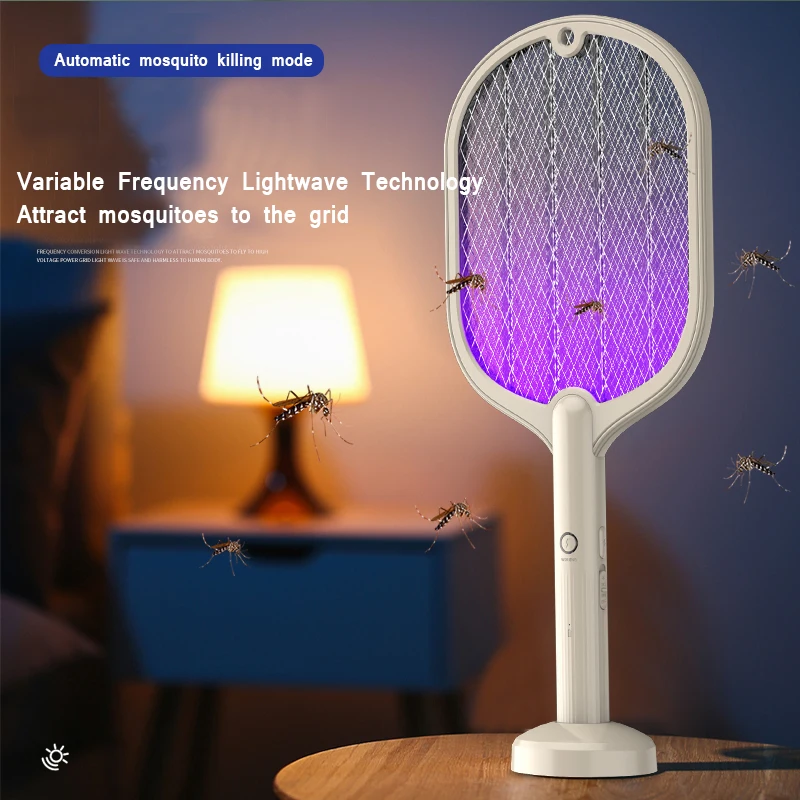 

Электрическая мухобойка, ракетка-ловушка для комаров, ловушка-ловушка для насекомых с УФ-лампой, перезаряжаемая светодиодсветодиодный лам...