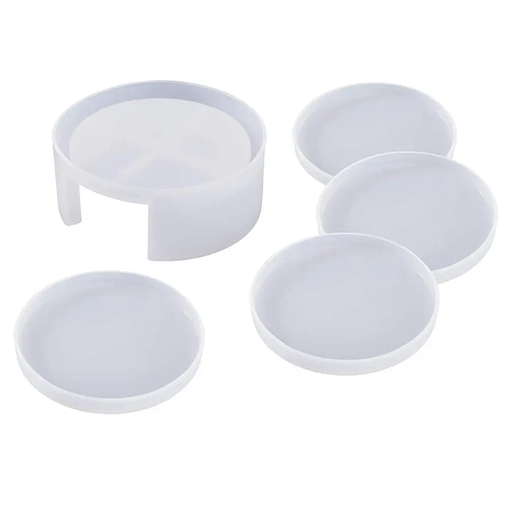 

1 Set Cup Mat Epoxy Resin Molds Coasters For DIY Resin Epoxy Mold Silicone Crafts Making For Home Tabletop Decoration