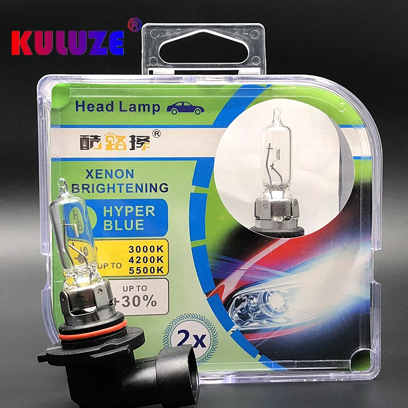 

KULUZE HB3 HB4 12В 55 Вт светильник Стандартный лампа 3200K 65 Вт 9005 головной светильник Автомобильная противотуманная фара 9006 автомобильные галогенов...