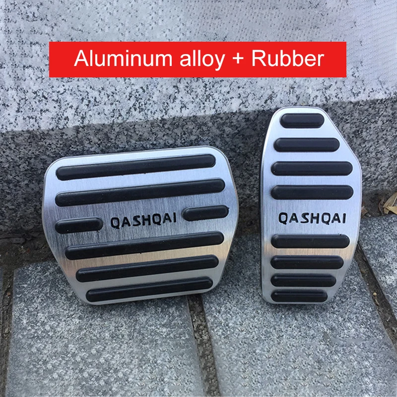 Алюминиевая накладка на педали автомобиля для топлива, акселератора и тормоза для Nissan Qashqai j11 2014 2015 2016 2017 2018 2019 2020.