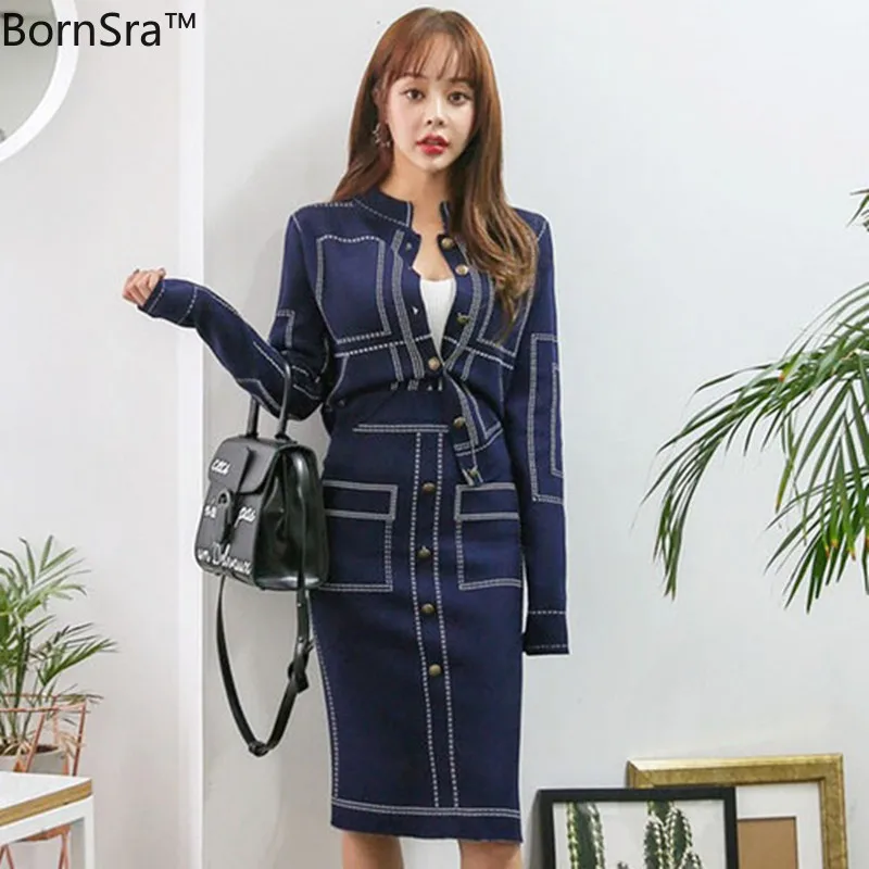 BornSra весенний Модный женский комплект из 2 предметов Женский Повседневный