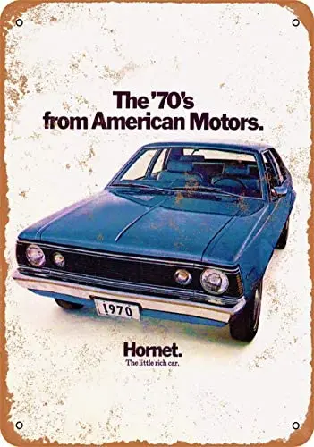 12x16 дюймов металлический винтажный Забавный жестяной знак 1970 AMC Hornet|Рисование и