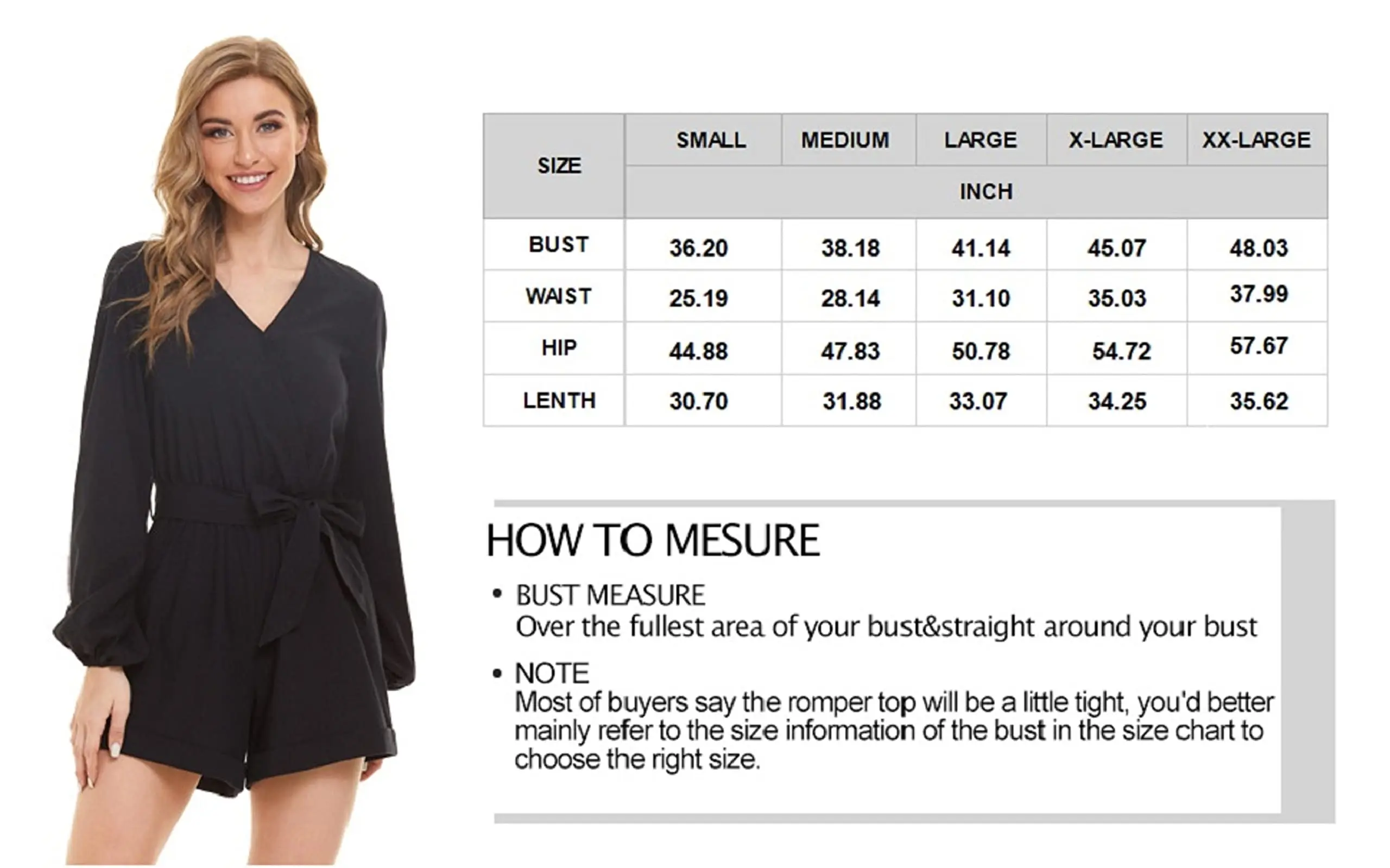 

Womens Casual Long Sleeve Belted Jumpsuit Short Pants Deep V Overall Romper Playsuit