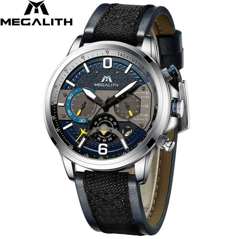 Relogio Masculino MEGALITH топ модный бренд мужские часы водонепроницаемые спортивные