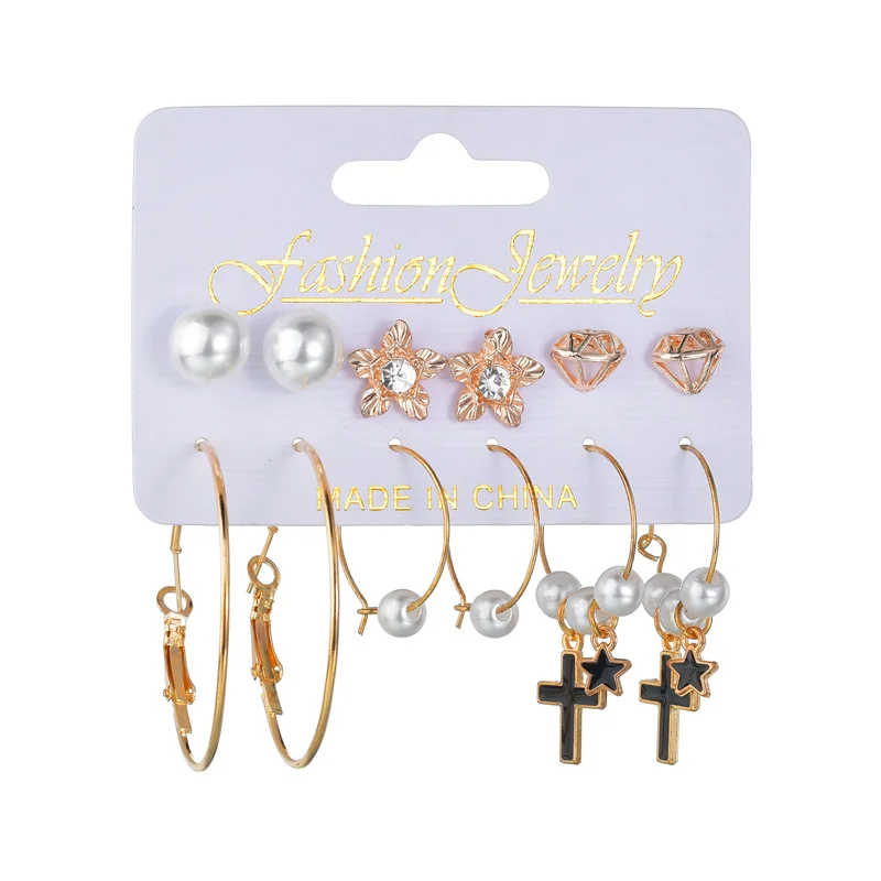 Модный символ бесконечности серьги-капли Набор Новый природа горный хрусталь