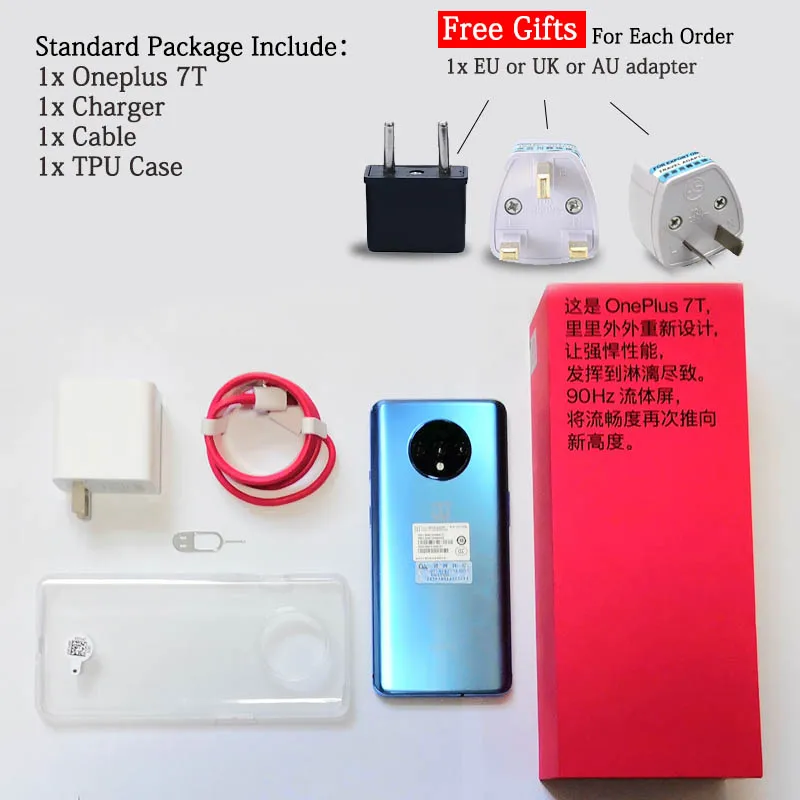 Смартфон Oneplus 7T телефон с экраном 6 55 дюйма Восьмиядерный процессор Snapdragon 855 Plus