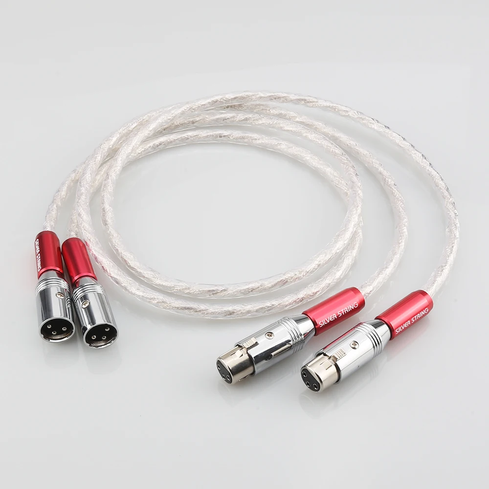 Пара Audiocrast AS220 соединительный кабель XLR 6N серебряный аудио видео 1 5 м с разъемом