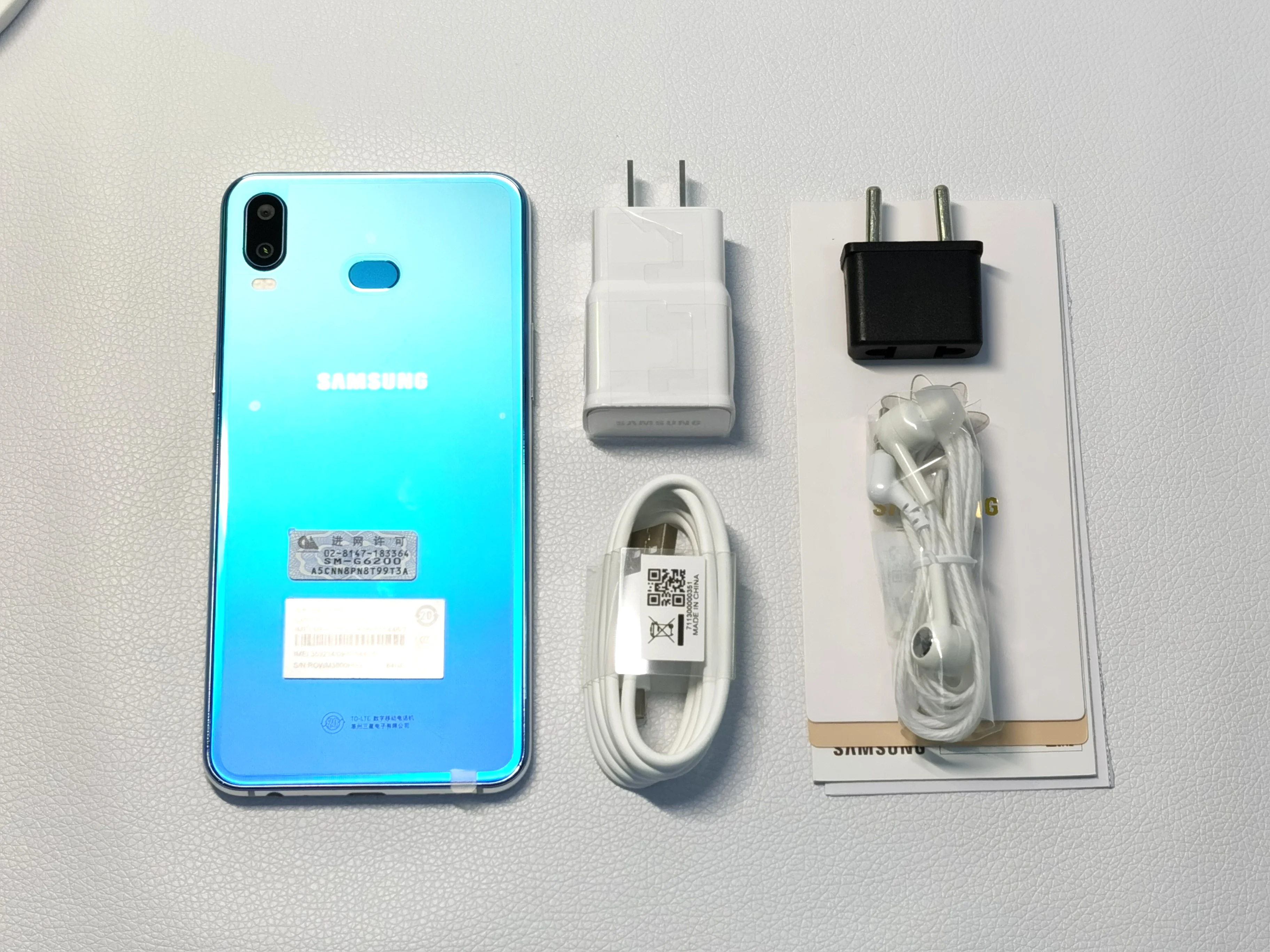 Samsung Galaxy A6s G6200 6 ГБ 64 Гб 6," FHD+ 6 Гб ram 64 Гб rom Восьмиядерный мобильный телефон Snapdragon 660 3300 мАч Android