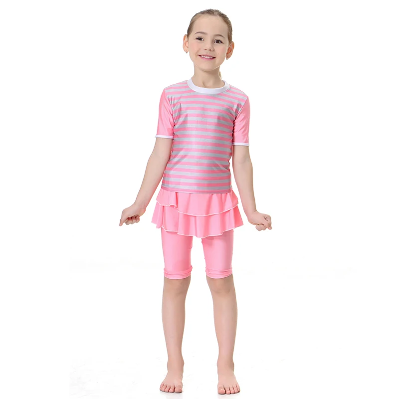 Детский купальник Мусульманский Исламский для девочек летний комплект из двух