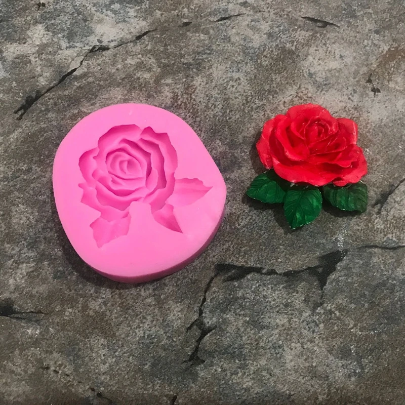 

3D Rose Flower Fondant Silicone Mold Chocolate Cake Soap Candy Pastry Making