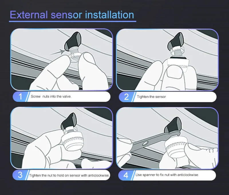 

High quality Car Truck Wireless Tire Pressure Monitoring System External Sensor Digital hot sale