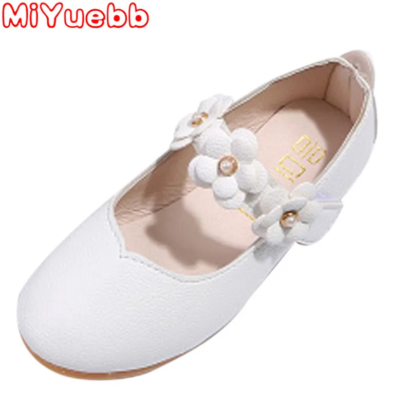 Обувь для маленьких девочек кожаные туфли с розами модная детская обувь