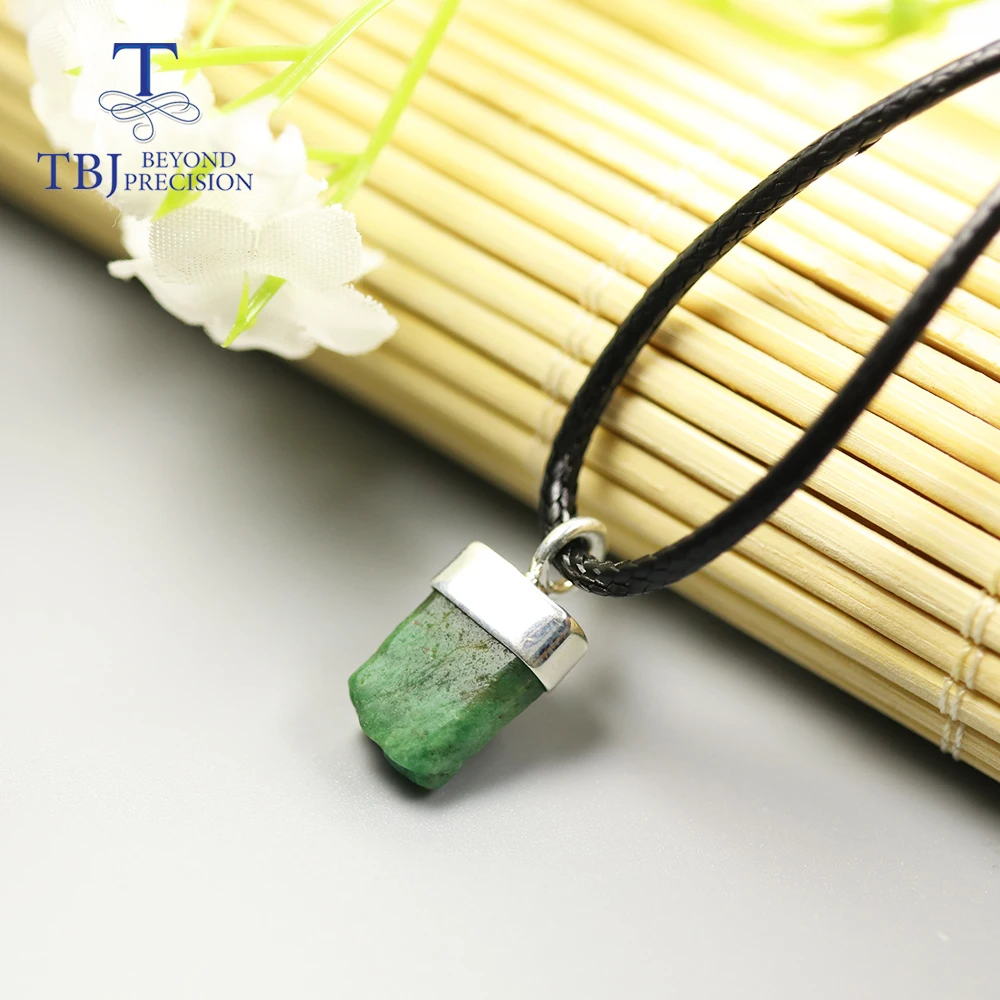 Кулон ручной работы в форме мороженого натуральный замбийский изумруд рубин