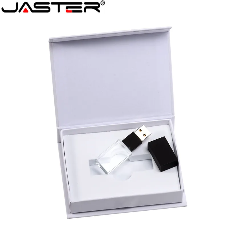 JASTER прозрачный стеклянный USB для автомобиля с логотипом usb флешка 4 ГБ 8 16 32 64