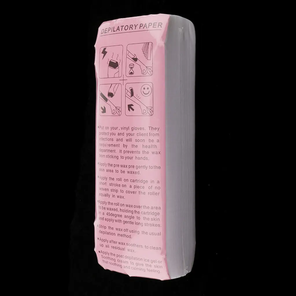 

Lot of 100 Pieces of Non-woven Hair Removal Paper, Depilatory Wax Strips,