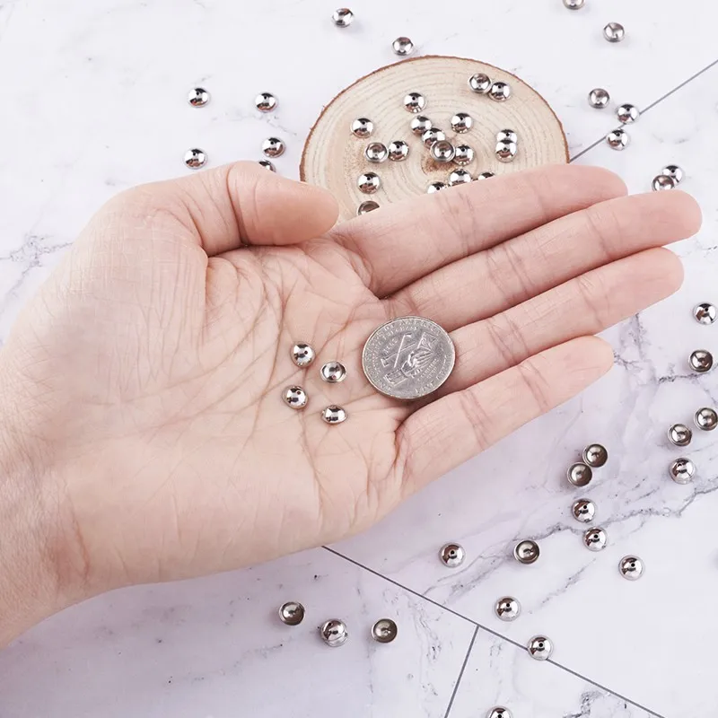 100 шт. круглые бусины из нержавеющей стали 304 4 мм 6 мм|bead caps|stainless steel beads capssteel |
