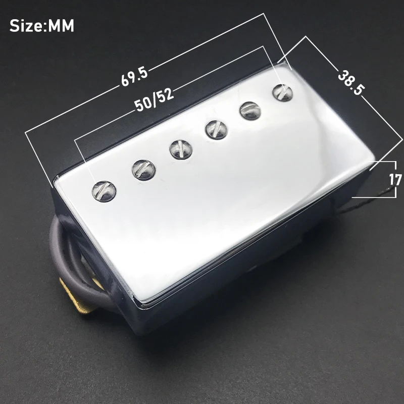 Alnico 5 Humbucker электрогитара пикап хромированная Шея мост Пикап для LP стиль электрическая гитара латунная крышка гитарра пикап