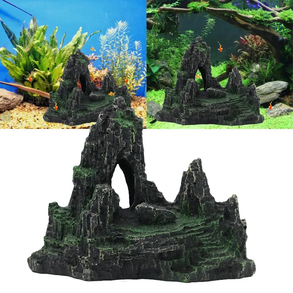 

Аквариумный ландшафт, Искусственный аквариум с видом на гору, камень для аквариума, аквариумный ландшафт, декоративные камни
