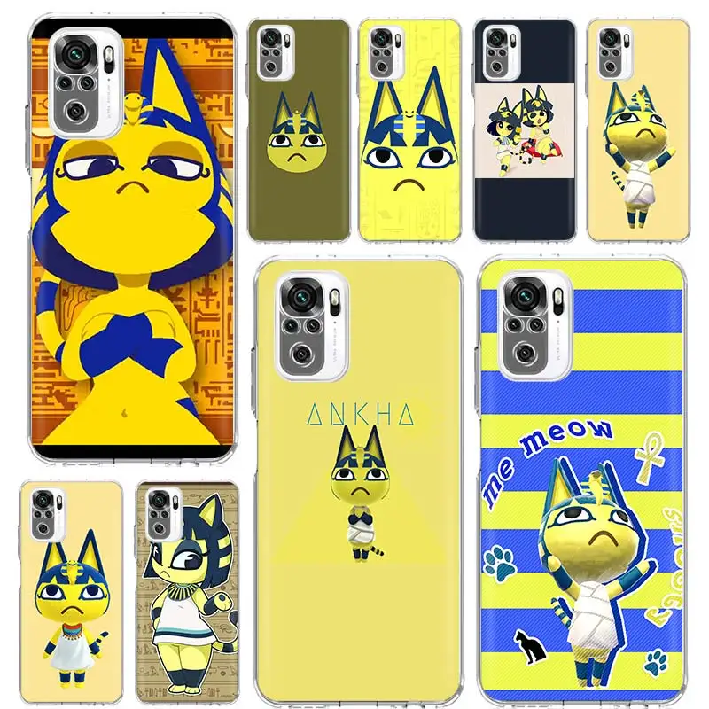 

Cute Cartoon Ankha Phone Case Funda For Xiaomi Redmi Note 10 Pro 8 9 Pro 9S 10S 8T 8A 9A 9C 7 7A 6 6A Soft Back Cover Coque Capa