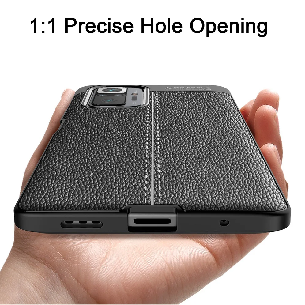 keysion shockproof case for redmi note 10 10 pro leather texture soft silicone phone back cover for xiaomi redmi note 11 pro max free global shipping