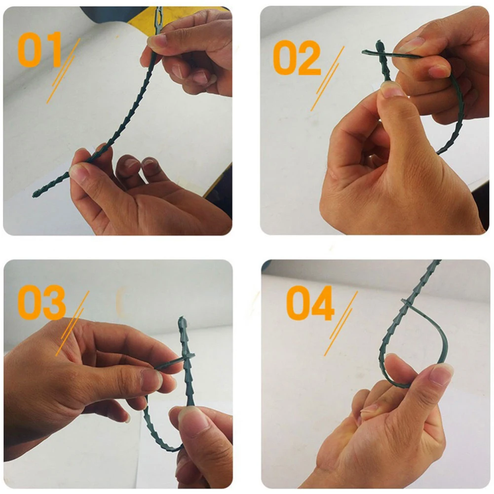 50 шт. многоразовые пластиковые ремни для растений садовые инструменты | Дом и сад