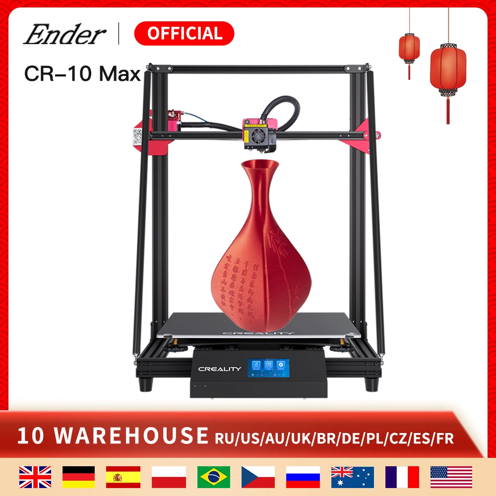 Günstig CR-10 Max 3d Drucker Größere Druck Größe 450*450*470 Goldene Dreieck Auto Nivellierung Lebenslauf Druck Touch-bildschirm 8G TF Creality 3D