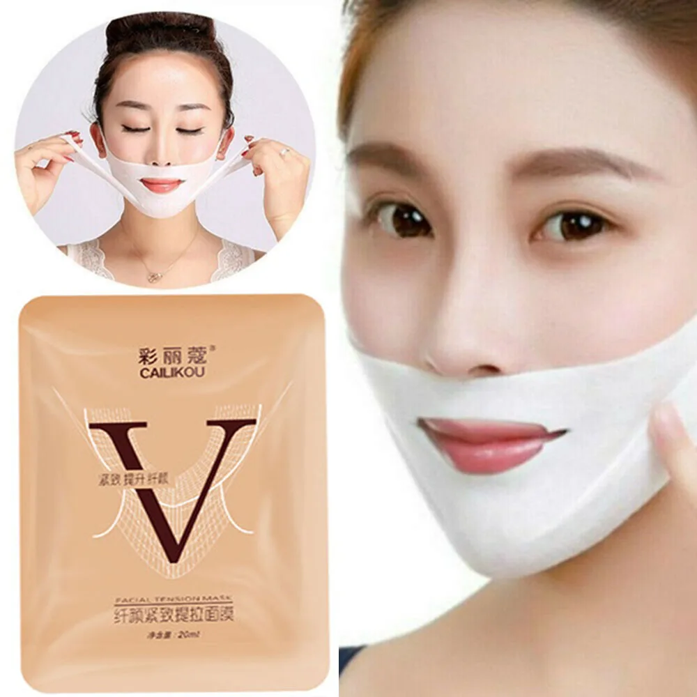 Маска-лифтинг для лица V-образной формы тонкого подбородка шеи отшелушивающая