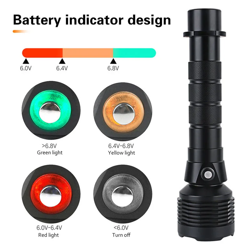 Preise High Power XHP70 Scuba Tauchen Licht Taschenlampe LED Unterwasser Taschenlampe 10 Zoll Outdoor Nacht Laterne 60m Dive Tiefe