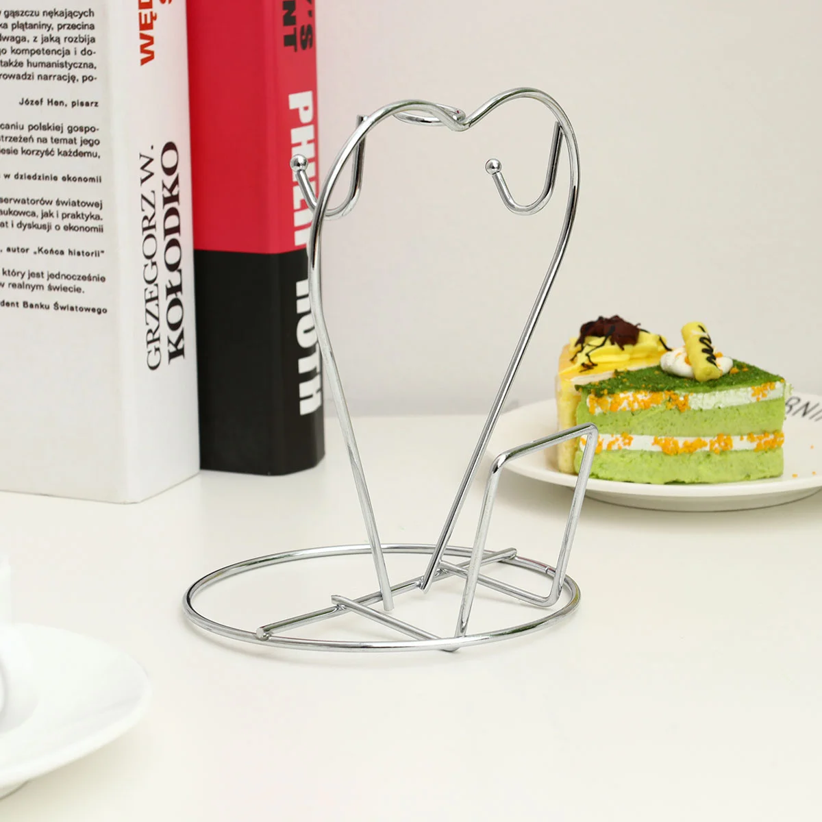 2Pcs Heart-Shaped Stainless Steel Cups Plates Holder Coffee Mugs Hanging Stand Kitchen Organizer Drying Shelf (Each One for 2 | Дом и сад