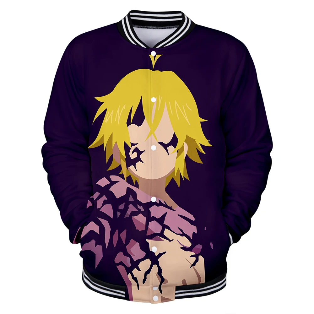 

Бейсбольная куртка meliodas с 3D принтом, мужская и женская одежда, повседневные бейсбольные куртки, модные бейсбольные куртки meliodas, осенне-зимн...