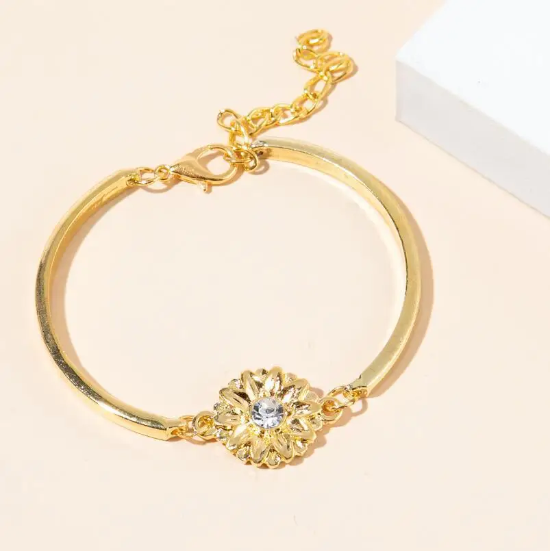 Новый простой стиль модная новинка маленькая золотая Хризантема ожерелье