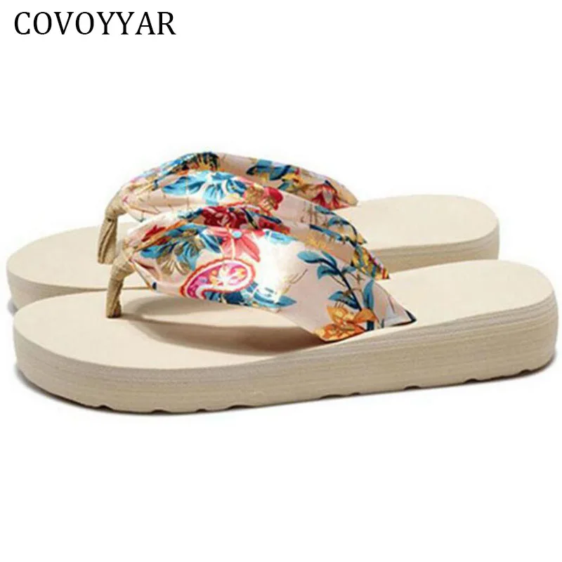 Женские сандалии на танкетке пляжные шлепанцы больших размеров 40 в богемном