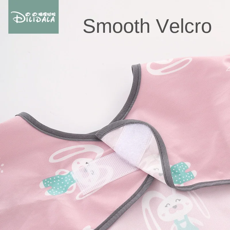 

Muslin Baby Bib Infant Anti-dirty All-in-one Clothing Children Dining Table Cushion Kids Girls Boys Long Sleeve Gown