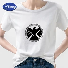 Disney Agents of S.H.I.E.L.D Logo T-shirt Hipster Cool Unisex Clothing Women Summer Marvel Avengers Harajuku Plus Size T-shirt