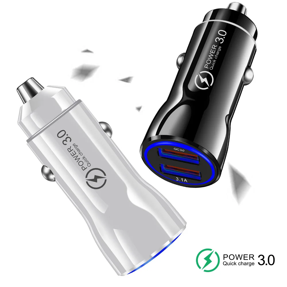 Автомобильное зарядное устройство OLAF с двумя usb-портами 3,0 А, быстрая зарядка, автомобильное зарядное устройство для iphone, samsung, Xiaomi, huawei, sony, автомобильное зарядное устройство