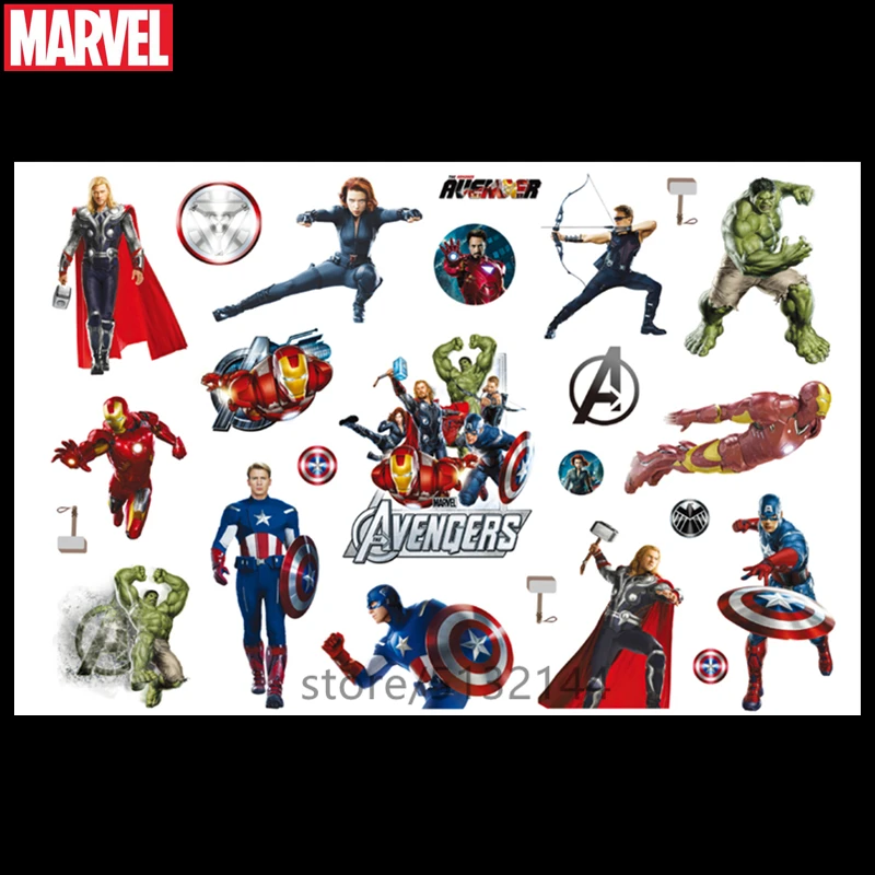 

Hasbro Marvel 17*10cm Transforming car man Captain America Cartoon water transfer Child Tattoo Sticker Party Funny Sticker Toy