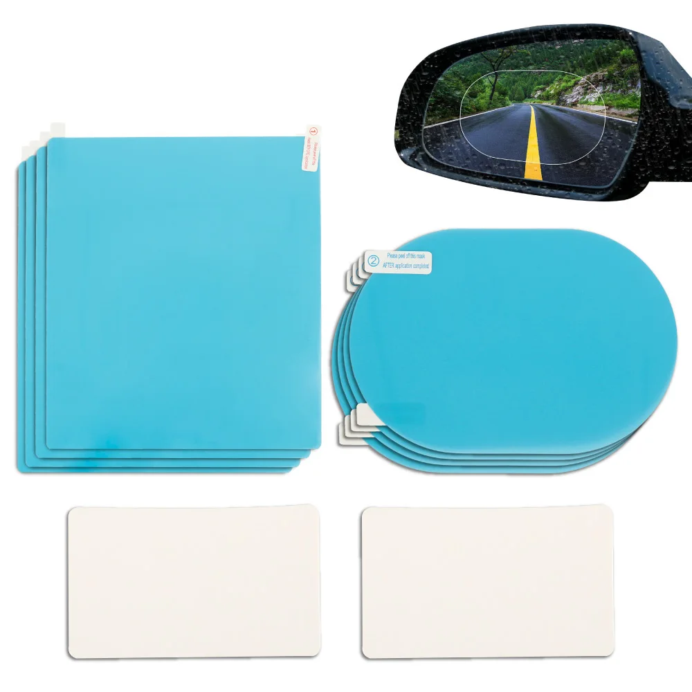 8 шт. автомобиль Зеркало заднего вида для дождя Водонепроницаемый пленка Стекло