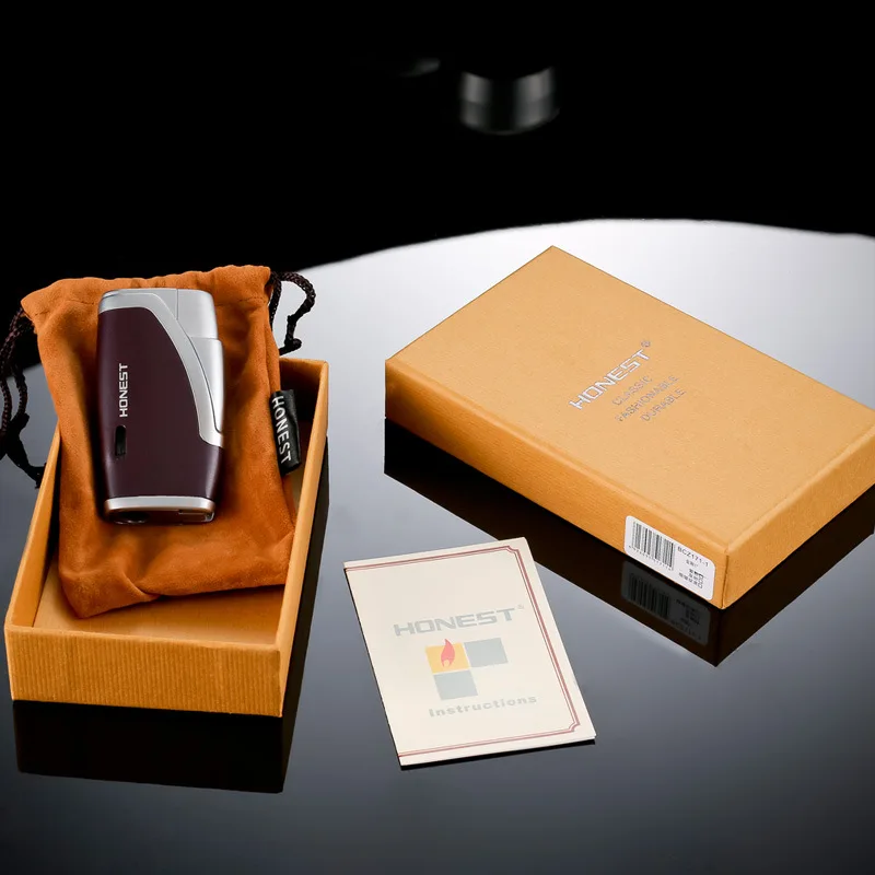 Честная двойная прямая струйная горелка ветрозащитная креативная металлическая