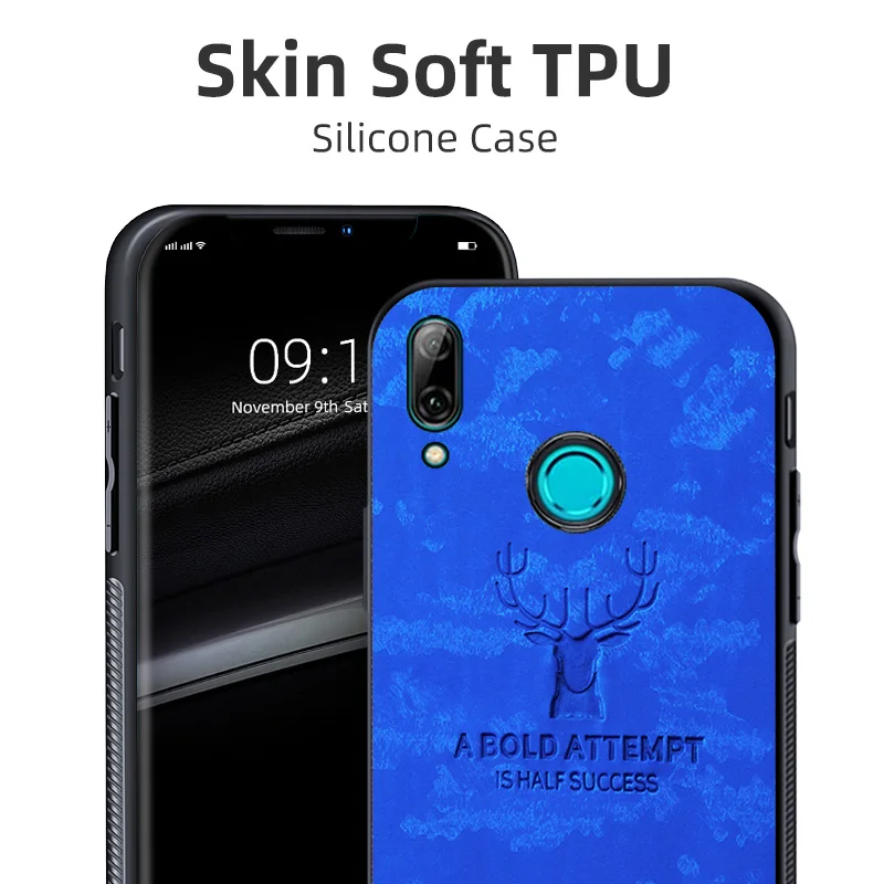 Прочный чехол из ТПУ и поликарбоната для Huawei Y9 2019 с рождественским оленем задние