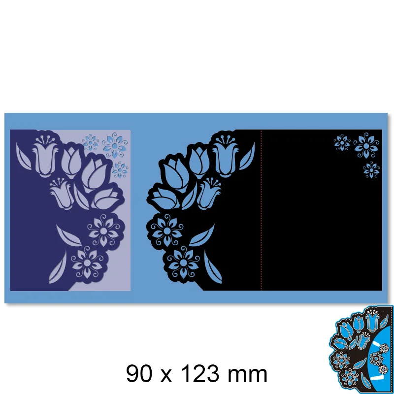 

Пресс-формы цветочный карточный шаблон металлический для «сделай сам» Скрапбукинг Фотоальбом Тиснение бумажная карта 90*123 мм